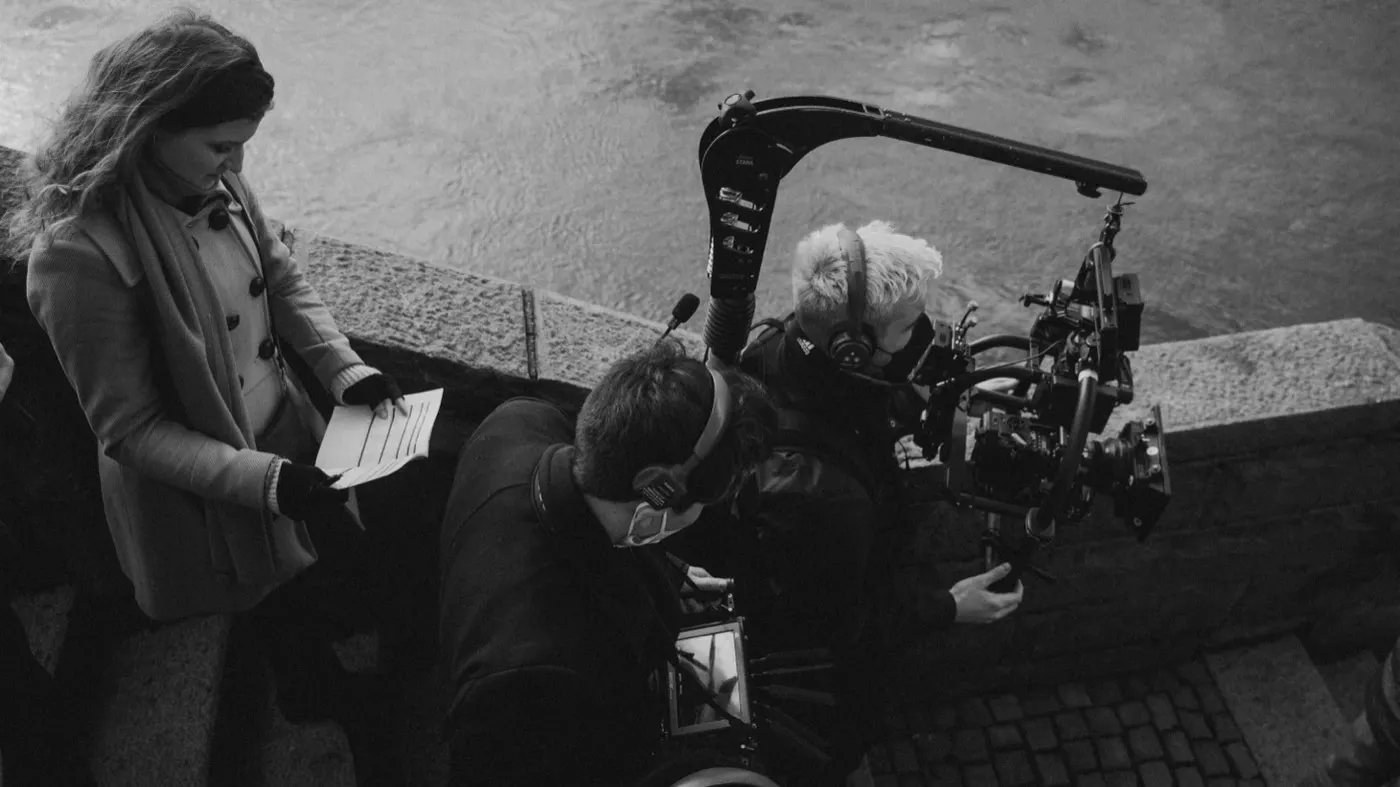 Filmproduktion am Set