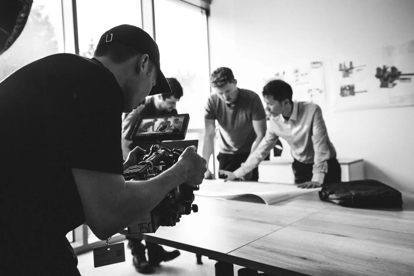 Besprechung am Storyboard